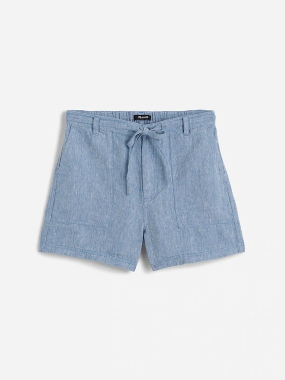 Madewell | 100% Linen Light Blue Loose Fit Drawstring Shorts XXL
